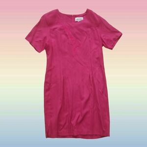 Vintage Hot Pink Sophia Rose Midi Dress